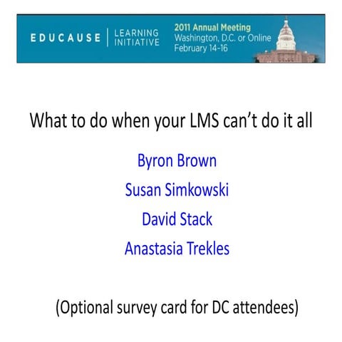 When Your LMS Can't Do it All