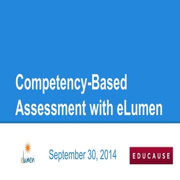 eLumen Educause Presentation on Competency-Based Approaches