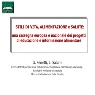 Educazione e informazione alimentare