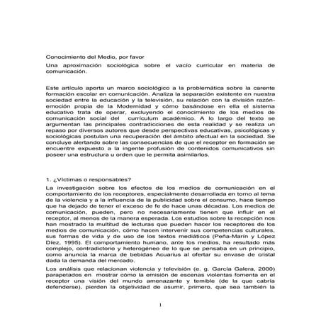 Educomunicación. Capacidades emocionales de la comunicación audiovisual.