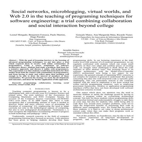 Social networks, microblogging, virtual worlds, and Web 2.0 in the teaching o...