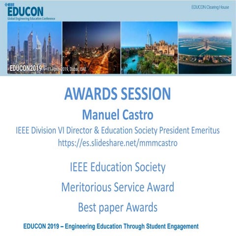 Awards presentation of the IEEE Educon 2019 | PPTX