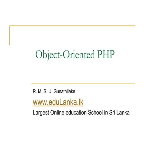 OO PHP eduLanka.lk