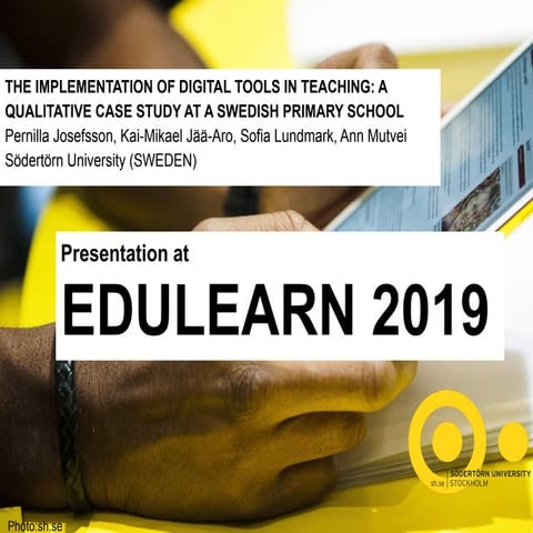 THE IMPLEMENTATION OF DIGITAL TOOLS IN TEACHING: A QUALITATIVE CASE STUDY AT ...