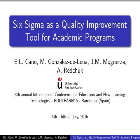 Six Sigma as a Quality Improvement Tool for Academic Programs