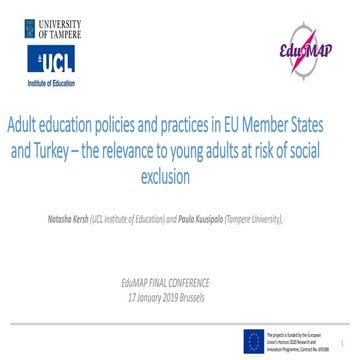 Adult education policies and practices in EU Member States and Turkey – the r...