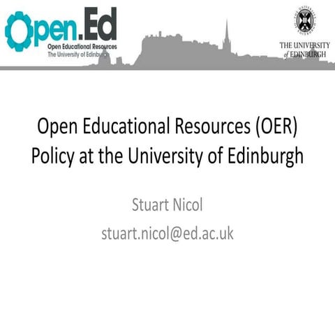 Open Educational Resources (OER) Policy at the University of Edinburgh