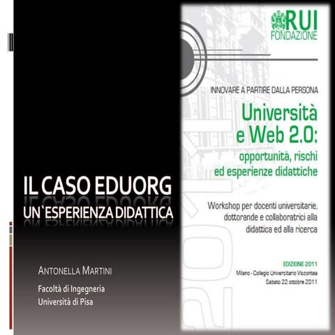 EduOrg2.0: un`esperienza didattica