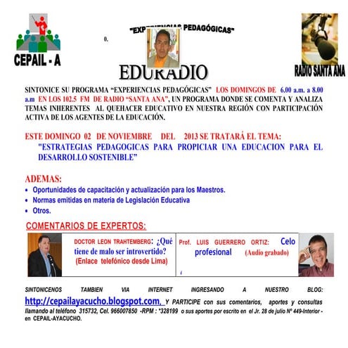 Eduradio y experienciaspedagogicas