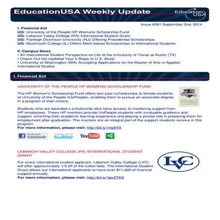 Weekly Update Issue, #391 September 2, 2014