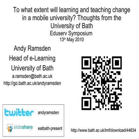 mobile university: learning and teaching landscape