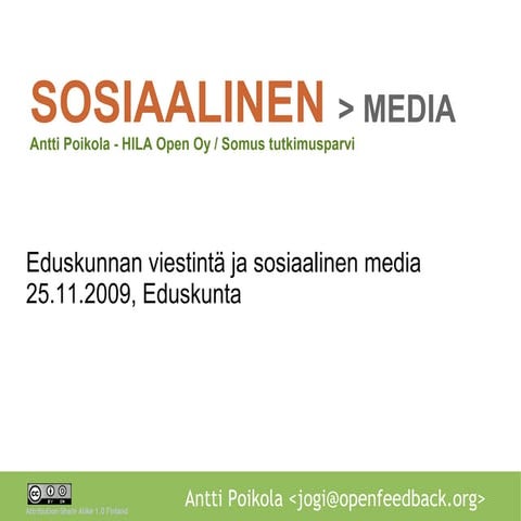 Eduskunta ja sosiaalinen media