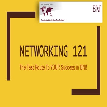 Networking 121 in BNI