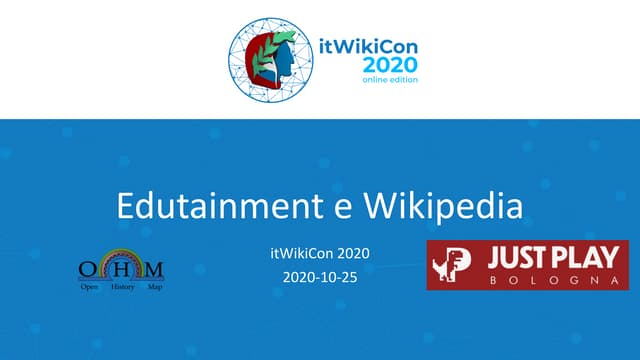 ITWikiCon - Edutainment e Wikipedia