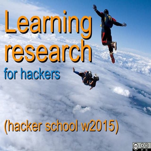 Hacker School talk - Learning for Hackers