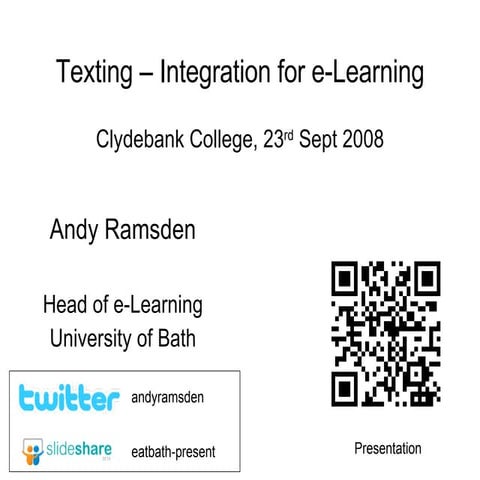 Edutxt Glasgow Sept08 Uni Of Bath