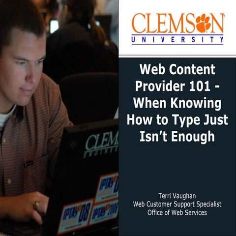 Web Content Provider 101 - When Knowing How to Type Just Isn’t Enough