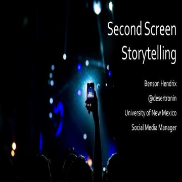 EduWeb 2016 Second Screen Storytelling