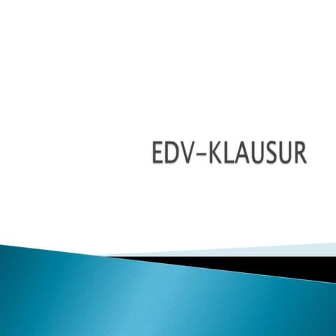 Edv klausur