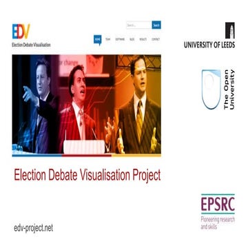 Election Debate Visualisation Project - PCRG Talk
