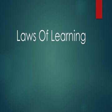 Edward-lee-Thorndike Theory in Middle Child