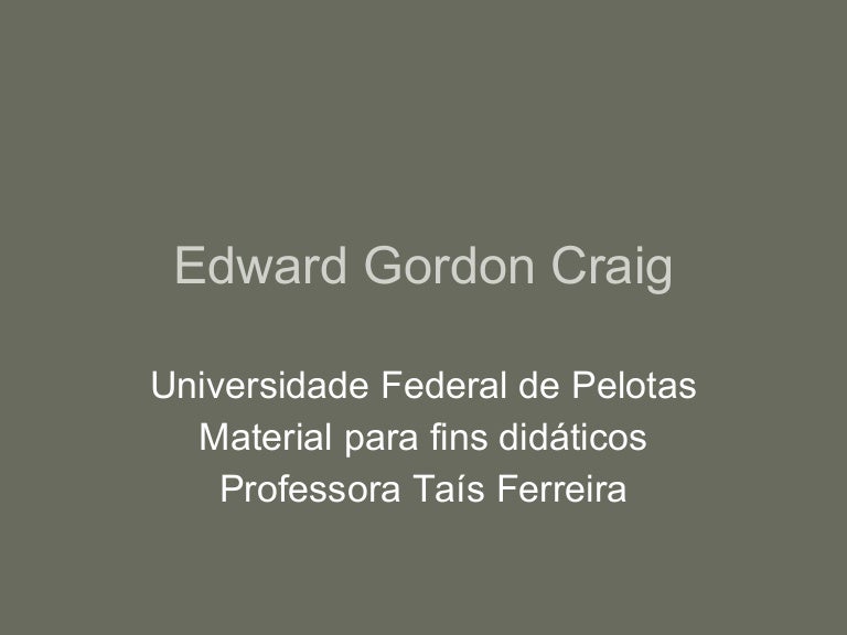 Edward Gordon Craig