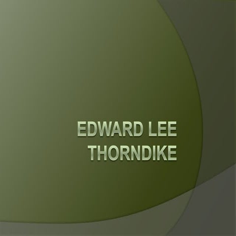 Edward lee thorndike