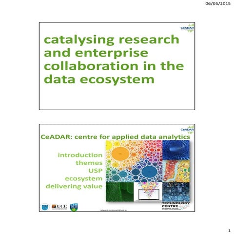 Catalysing research and enterprise collaboration in the data ecosystem