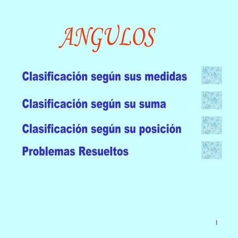 angulos y su clasificación