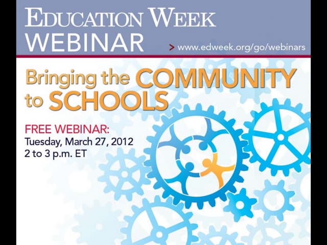 EdWeek community schools webinar 3 27-12