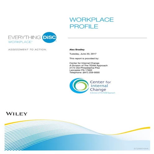 Everything DiSC® Workplace Profile