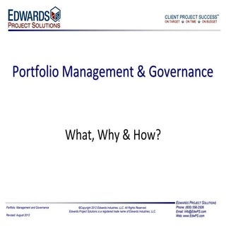 PPM and Governance Workshop