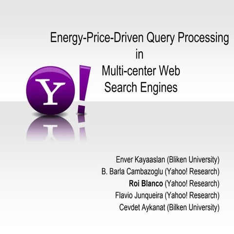 Energy-Price-Driven Query Processing in Multi-center WebSearch Engines