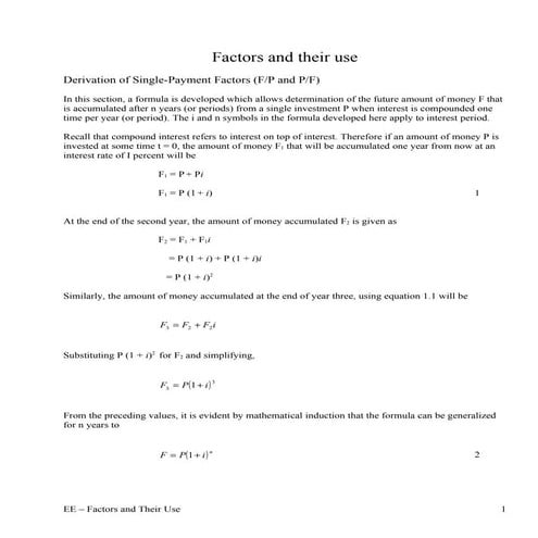 Ee factors and their use | DOC