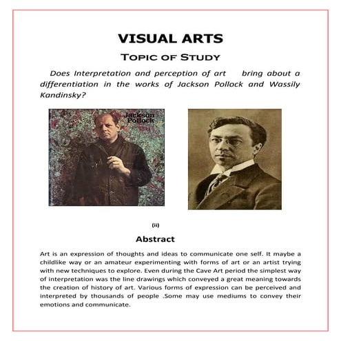 Extended Essay Visual Arts 2012