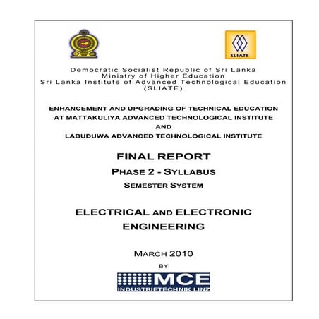 HNDE Electrical Engineering Syllabus