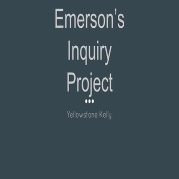Emerson's Yellowstone Kelly