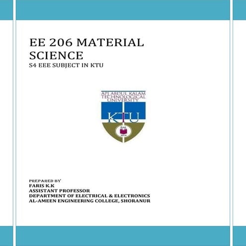 Ee 206 material science text book prepared by faris