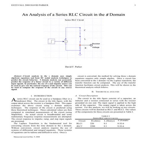 Example of the Laplace Transform