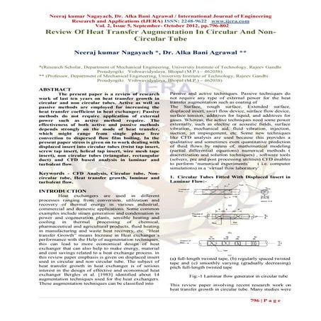 FLUID FLOW ANALYSIS IN AIR DUCT FLOW WITH AND WITHOUT INTERNAL THREADS ...