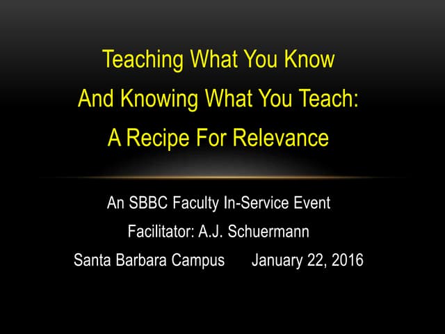 Teaching what you know and knowing what you teach_by AJS