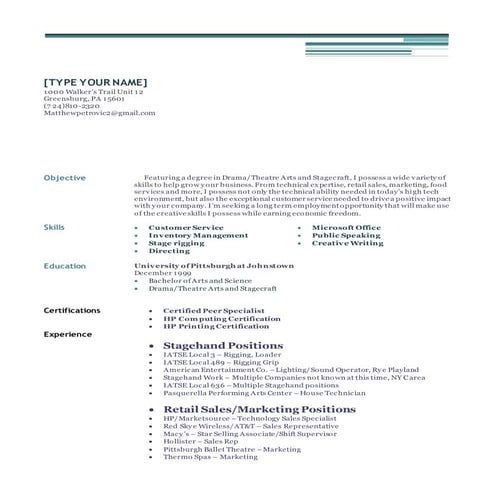 tom Resume | DOCX