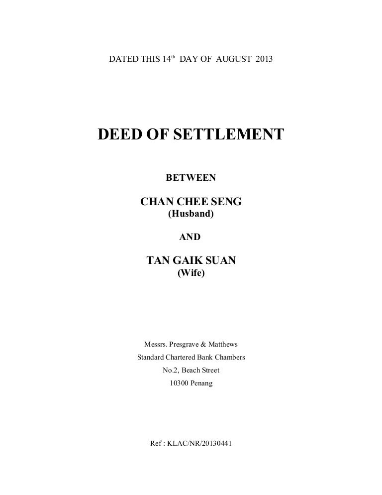 what-does-settlement-deed-mean-in-india