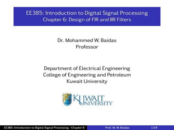 IIR filter realization using direct form I & II | PDF