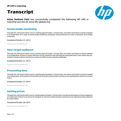 HP-transcript