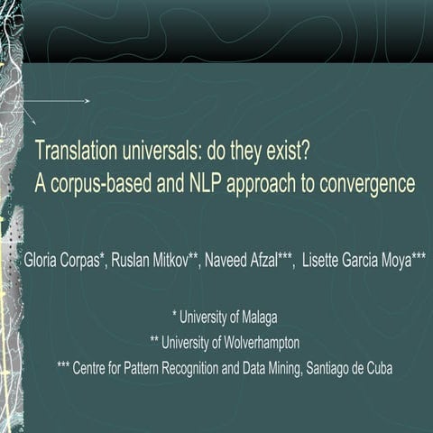 LREC'2008 translation universals