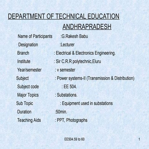 Power systems-II (Transmission & Distribution)