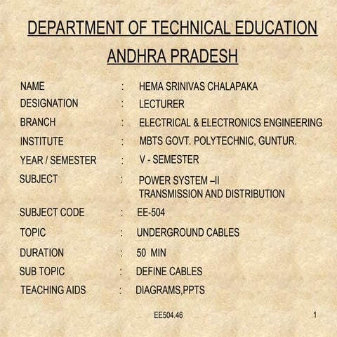 power system II transmission and distribution