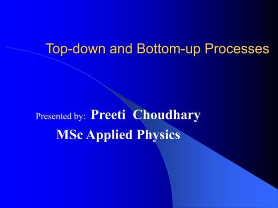 Top Down and Bottom Up Design Model | PPT