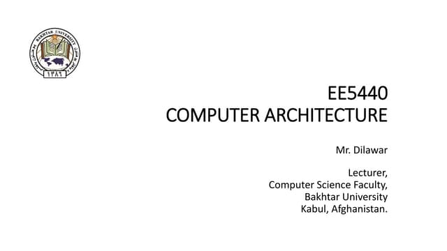 EE5440 – Computer Architecture - Lecture 3